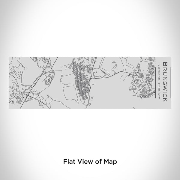Rendered View of Brunswick Georgia Map Engraving on 10oz Stainless Steel Insulated Cup with Sipping Lid