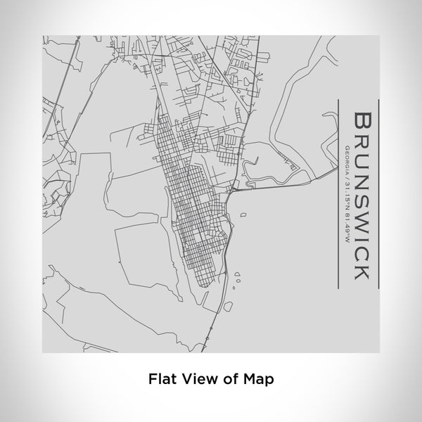 Rendered View of Brunswick Georgia Map Engraving on 17oz Stainless Steel Insulated Tumbler