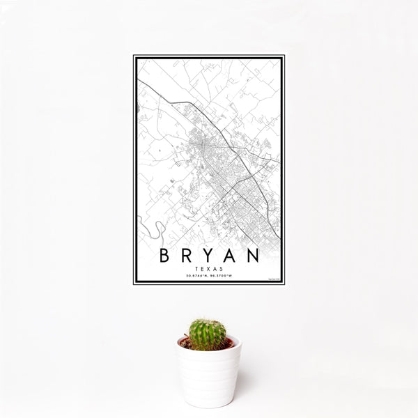 Bryan - Texas Classic Map Print
