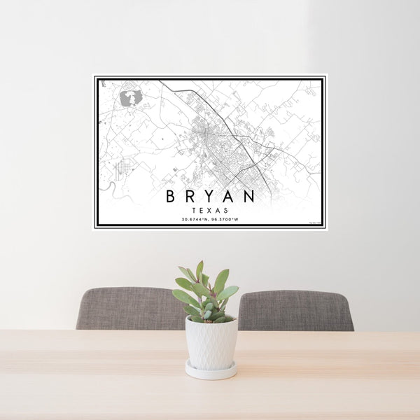 Bryan - Texas Classic Map Print