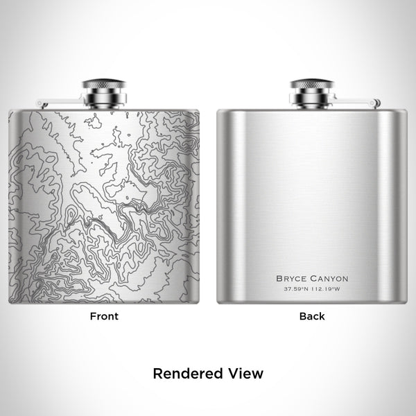 Rendered View of Bryce Canyon National Park Map Engraving on undefined
