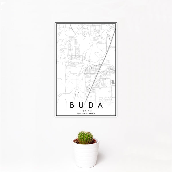 Buda - Texas Classic Map Print