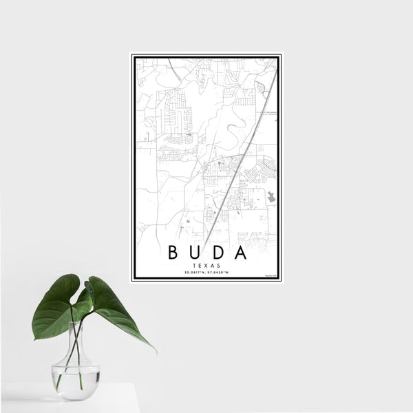 Buda - Texas Classic Map Print