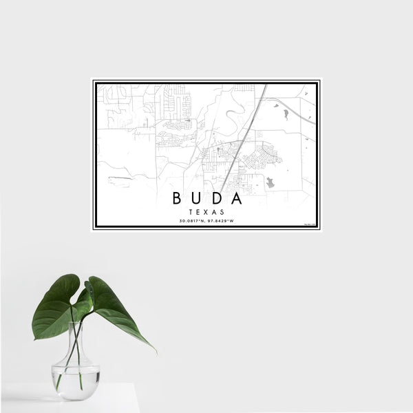 Buda - Texas Classic Map Print