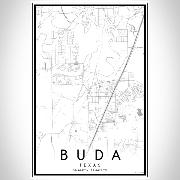 Buda - Texas Classic Map Print