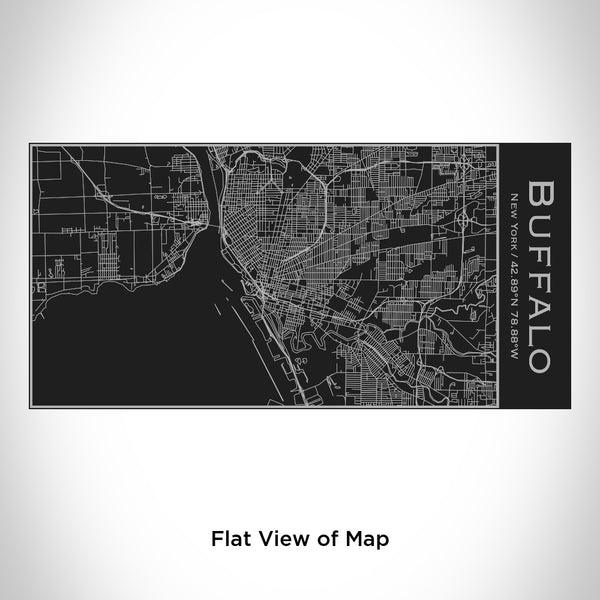 Buffalo - New York Map Insulated Bottle in Matte Black