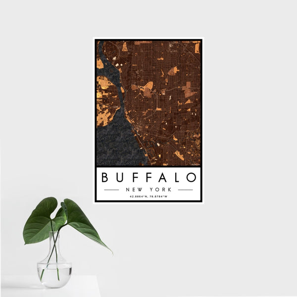 Buffalo - New York Map Print in Ember