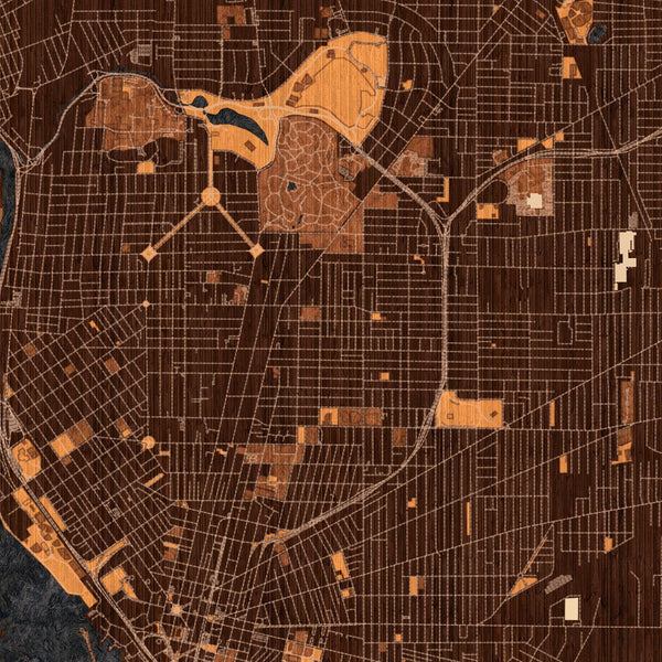 Buffalo - New York Map Print in Ember
