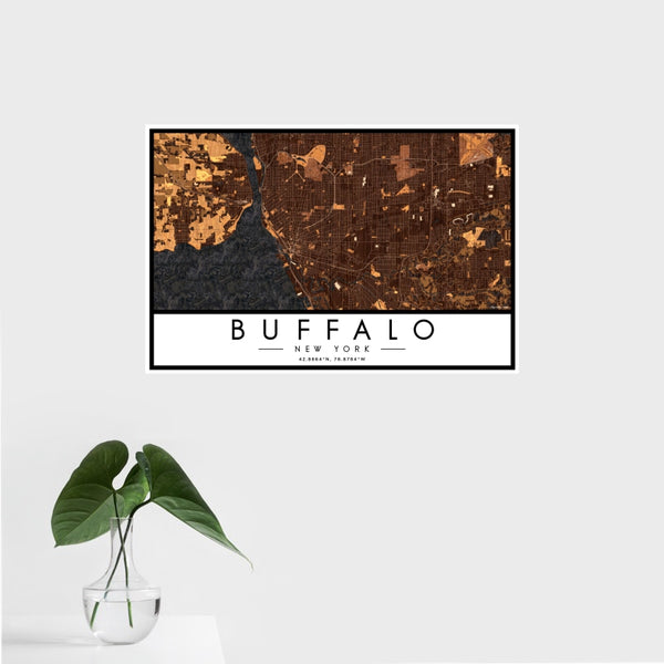 Buffalo - New York Map Print in Ember