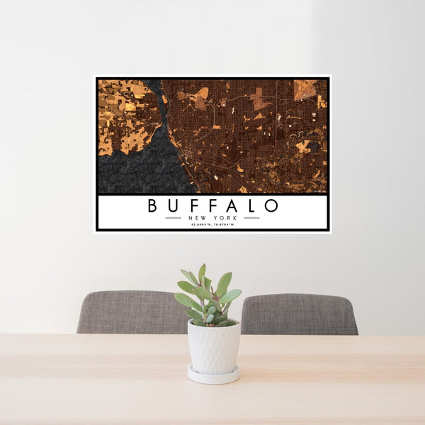 Buffalo - New York Map Print in Ember