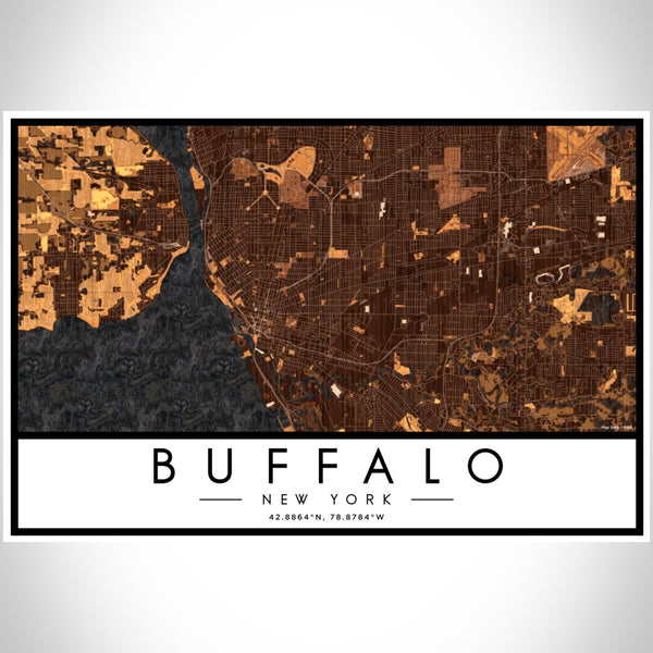 Buffalo - New York Map Print in Ember