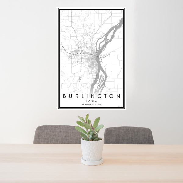 Burlington - Iowa Classic Map Print