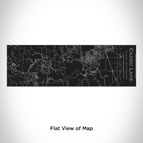Rendered View of Caddo Lake Louisiana Map Engraving on 10oz Stainless Steel Insulated Cup with Sliding Lid in Black