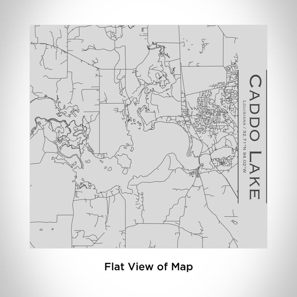 Rendered View of Caddo Lake Louisiana Map Engraving on 17oz Stainless Steel Insulated Tumbler