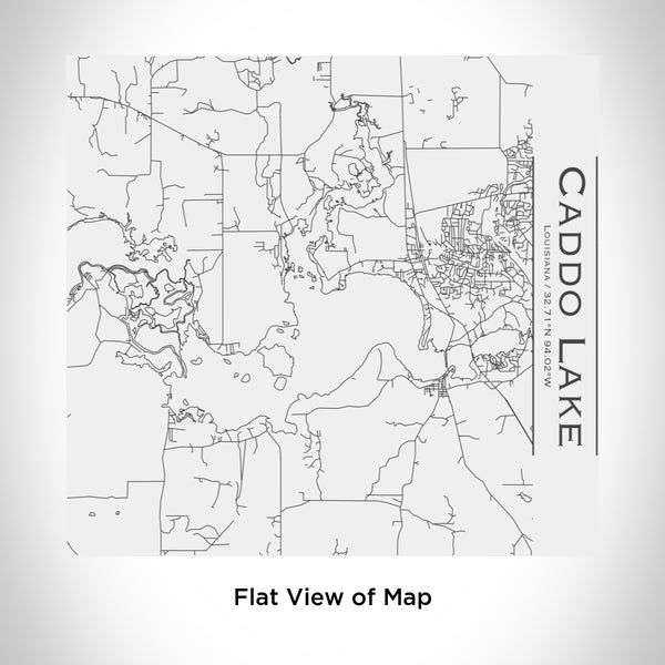 Rendered View of Caddo Lake Louisiana Map Engraving on 17oz Stainless Steel Insulated Tumbler in White