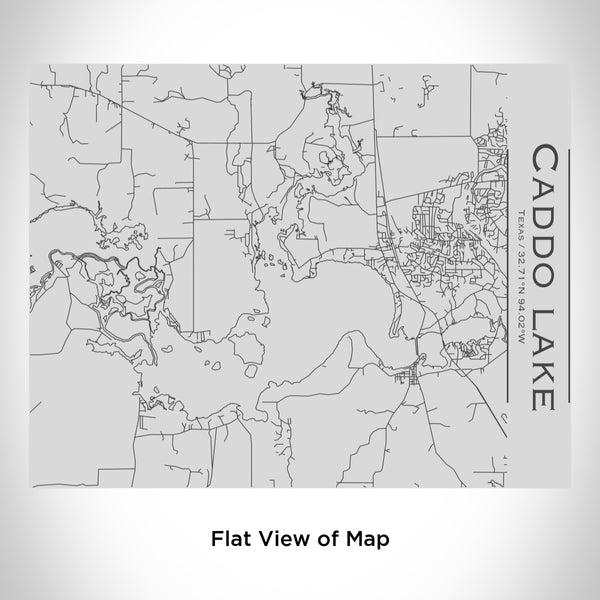 Rendered View of Caddo lake Texas Map Engraving on 20oz Stainless Steel Insulated Bottle with Bamboo Top