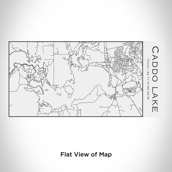 Rendered View of Caddo lake Texas Map Engraving on 17oz Stainless Steel Insulated Cola Bottle in White