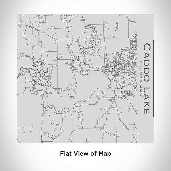 Rendered View of Caddo lake Texas Map Engraving on 17oz Stainless Steel Insulated Tumbler