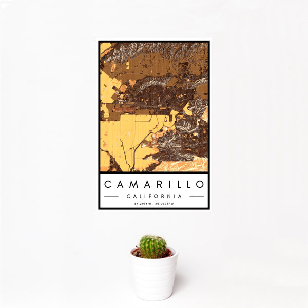 Camarillo - California Map Print in Ember