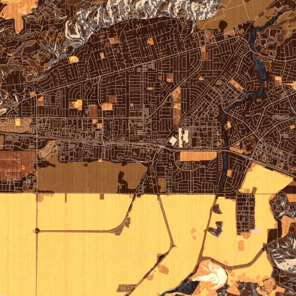 Camarillo - California Map Print in Ember