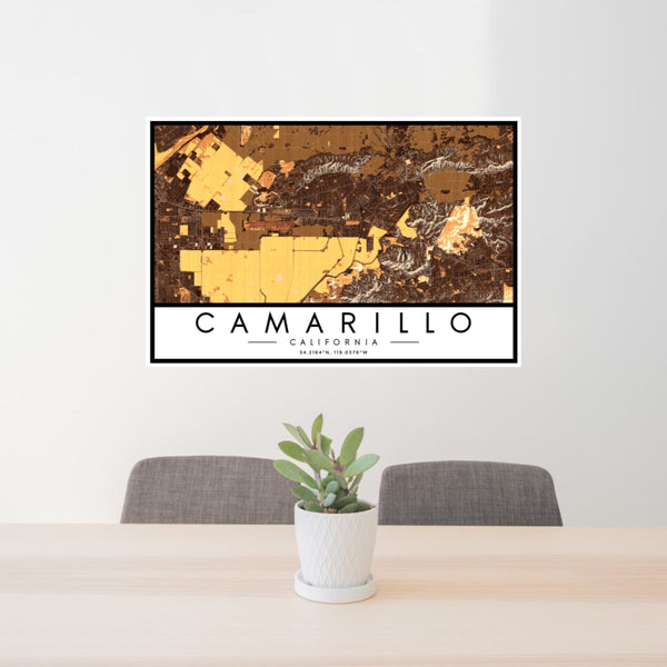 Camarillo - California Map Print in Ember