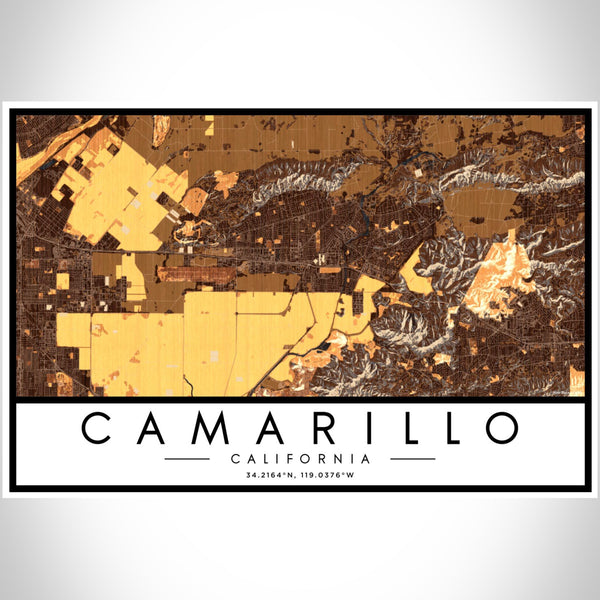 Camarillo - California Map Print in Ember