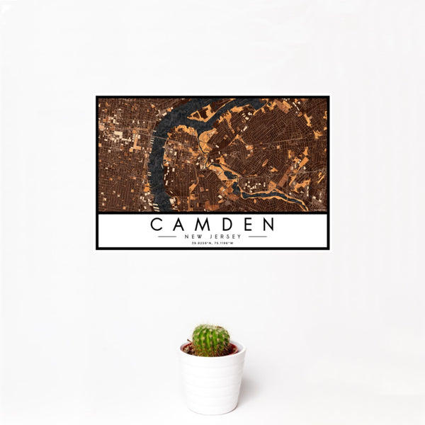 Camden - New Jersey Map Print in Ember