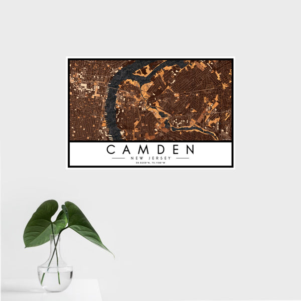 Camden - New Jersey Map Print in Ember