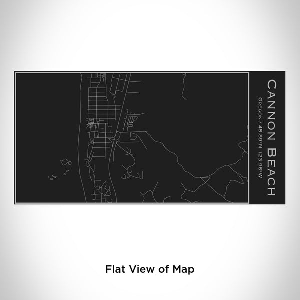 Cannon Beach - Oregon Map Insulated Bottle in Matte Black