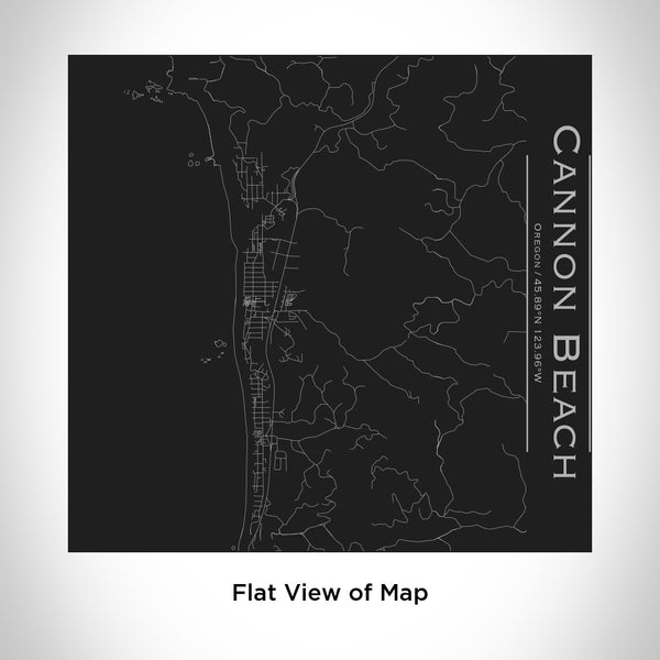 Cannon Beach - Oregon Map Tumbler in Matte Black