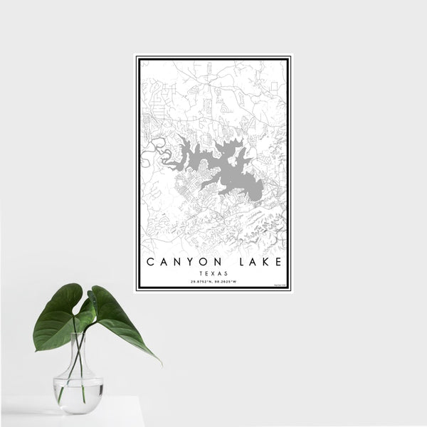 Canyon Lake - Texas Classic Map Print