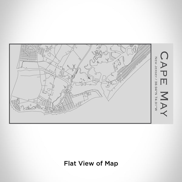 Cape May - New Jersey Map Insulated Bottle