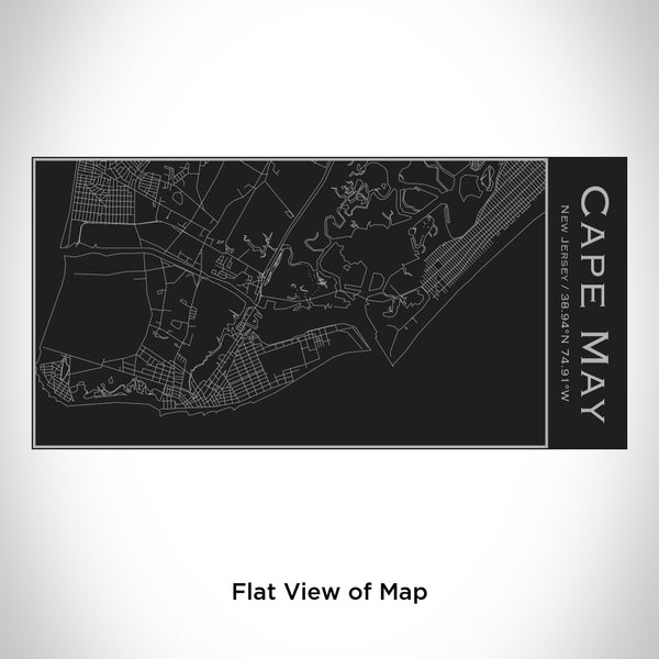 Cape May - New Jersey Map Insulated Bottle in Matte Black