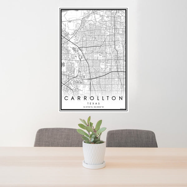 Carrollton - Texas Classic Map Print
