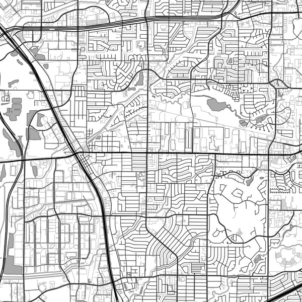 Carrollton - Texas Classic Map Print