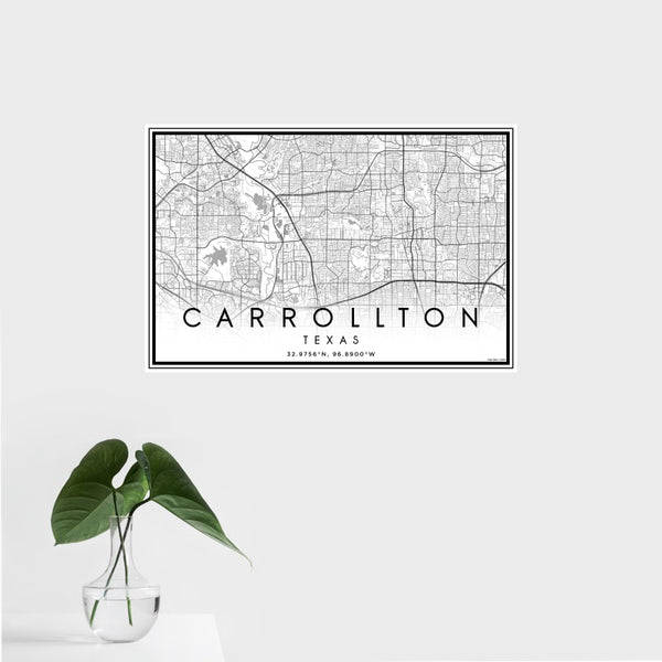 Carrollton - Texas Classic Map Print