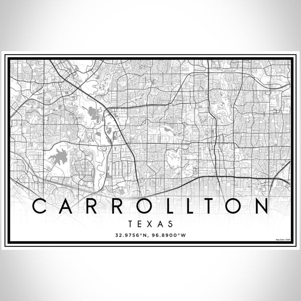 Carrollton - Texas Classic Map Print
