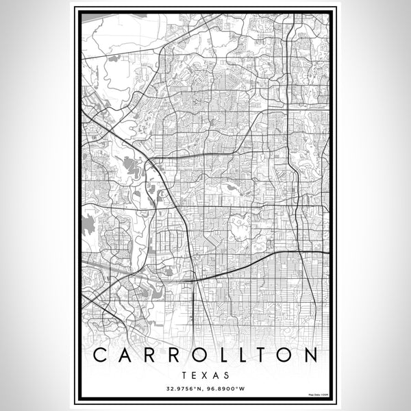 Carrollton - Texas Classic Map Print
