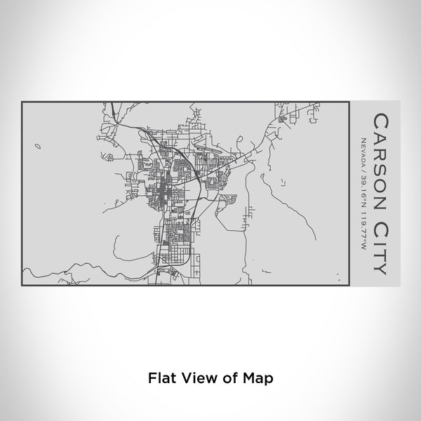 Rendered View of Carson City Nevada Map Engraving on 17oz Stainless Steel Insulated Cola Bottle