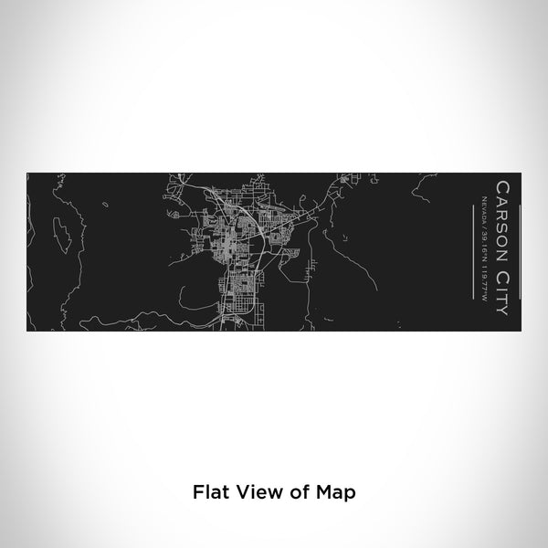 Rendered View of Carson City Nevada Map Engraving on 10oz Stainless Steel Insulated Cup with Sliding Lid in Black