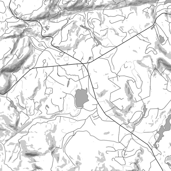 Cashiers - North Carolina Classic Map Print