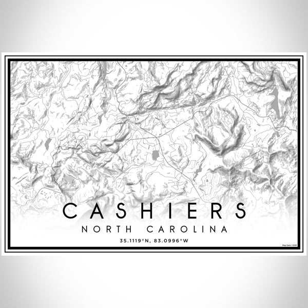 Cashiers - North Carolina Classic Map Print