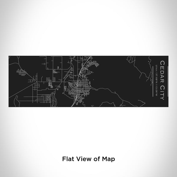 Rendered View of Cedar City Utah Map Engraving on 10oz Stainless Steel Insulated Cup with Sliding Lid in Black