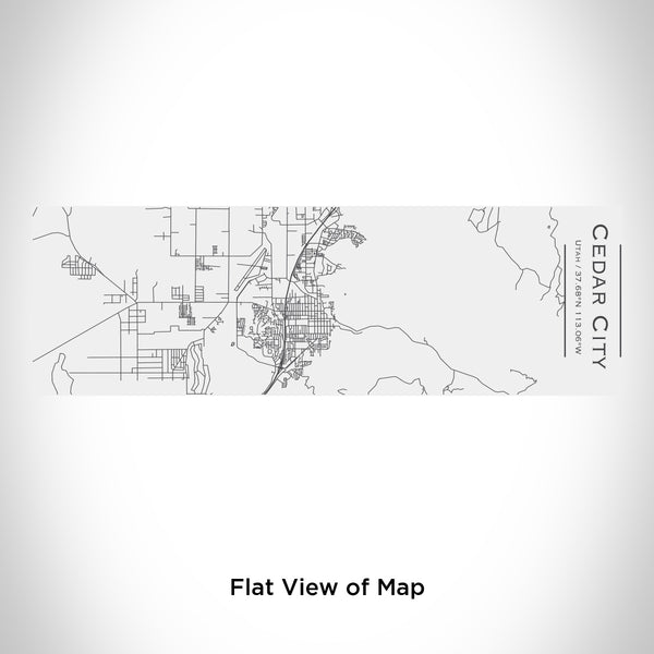 Rendered View of Cedar City Utah Map Engraving on 10oz Stainless Steel Insulated Cup with Sliding Lid in White