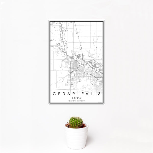 Cedar Falls - Iowa Classic Map Print