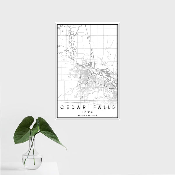 Cedar Falls - Iowa Classic Map Print