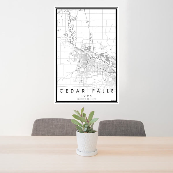Cedar Falls - Iowa Classic Map Print