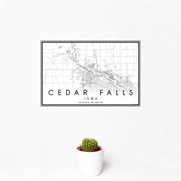 Cedar Falls - Iowa Classic Map Print