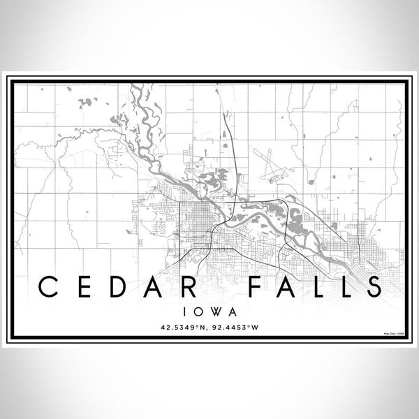 Cedar Falls - Iowa Classic Map Print