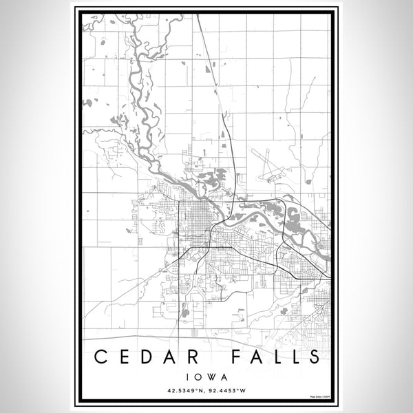 Cedar Falls - Iowa Classic Map Print